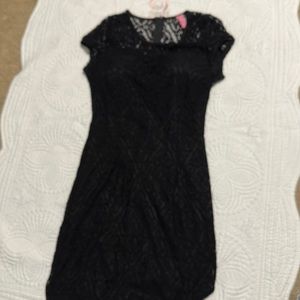 Route black dress with breast pads sewn in!